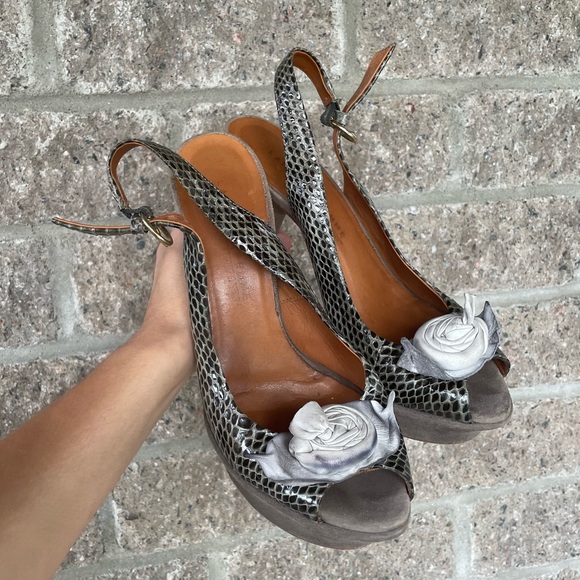 Latitude femme italian suede grey high heels - Picture 6 of 6